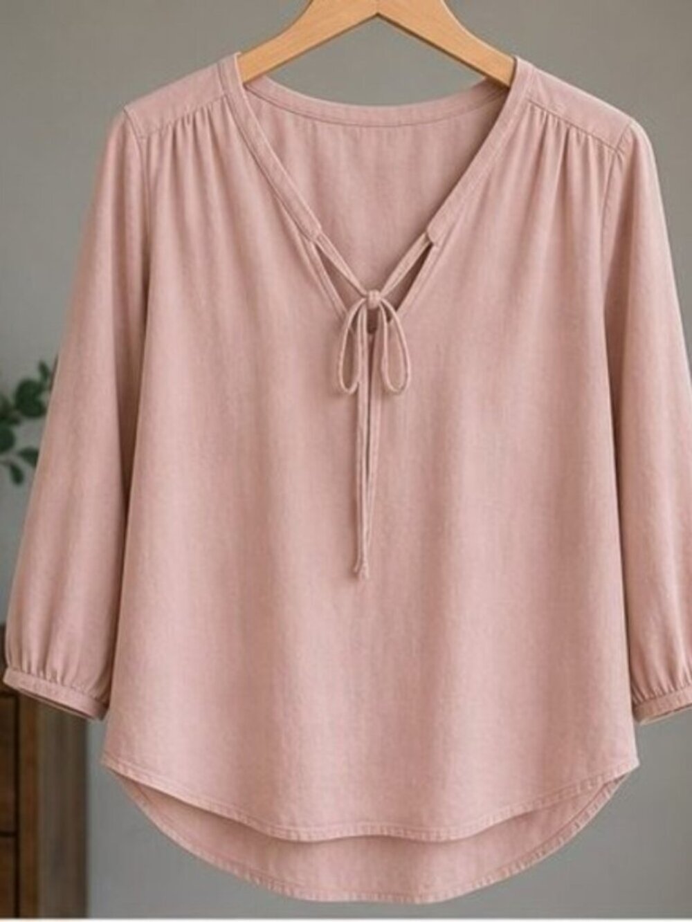 Blush V Neck Top